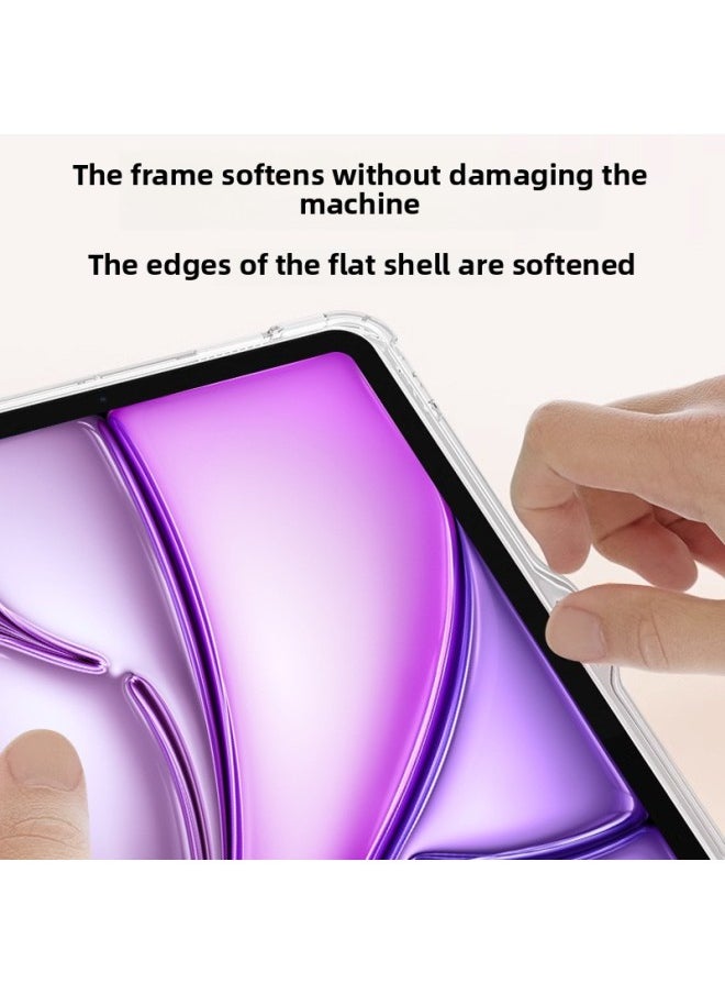 Ipadpro11 Inch Protective Cover Air6 Tablet 10 For 13 Inch Tablet Computer Hard Bottom Mini7 Built-in Pen Slot-Color:Lavender [glazed 1-frosted Transparent Shell-Applicable Models:Pro 7-13inch (m4) [2024 Models]  - Image 4