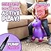 Waddle Bouncy Animal Hopper Inflatable Hopping Animals Indoors and Outdoors Fun Pump Included Riding Toys for Boys and Girls Ages 2 Years and Up Purple Pink Unicorn - Image 4