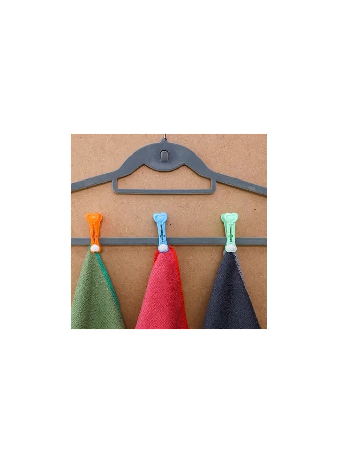 Estrico 24Pcs Pegs Cloth And Laundry Hanging Clips Heavy Duty Durable Multicolor Clothes Hanging Clothespins  - Image 4