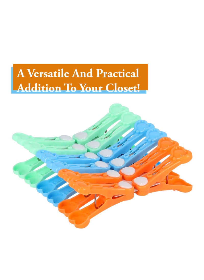 Estrico 24Pcs Pegs Cloth And Laundry Hanging Clips Heavy Duty Durable Multicolor Clothes Hanging Clothespins  - Image 2