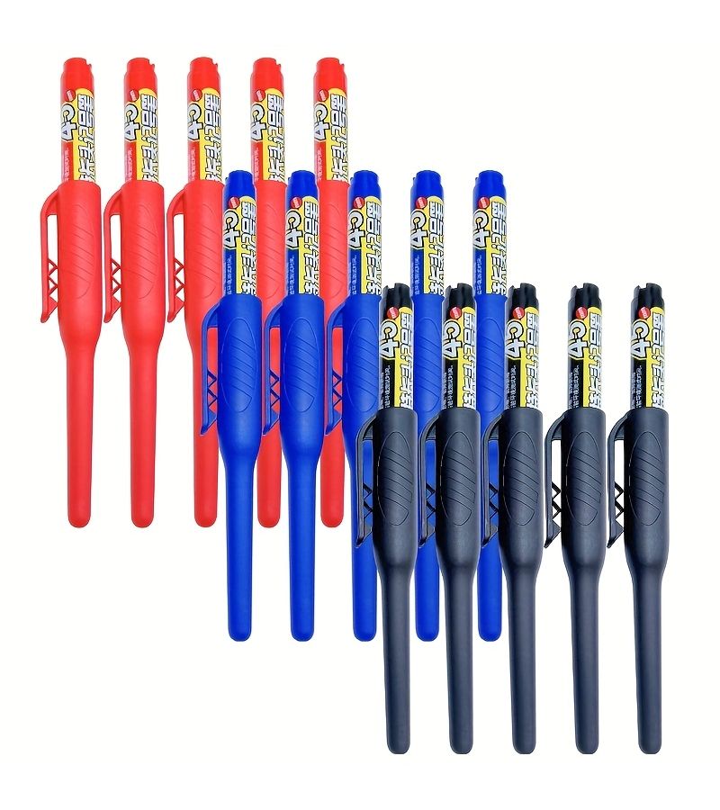 15 Blue Quick Drying Oil Based Ink Long Nozzle Marker Pens 45mm - Image 5