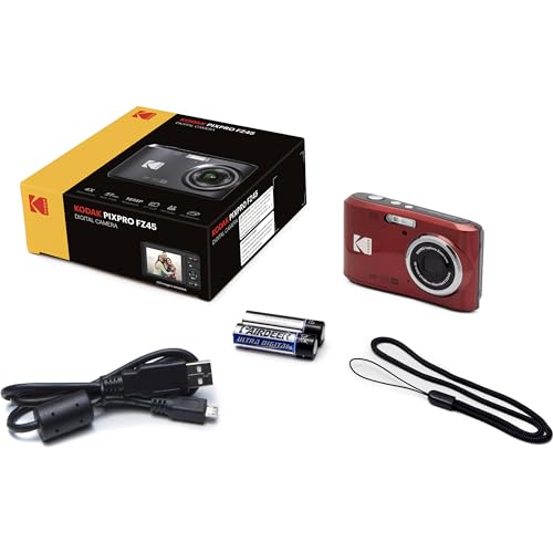 The Imaging World Kodak PIXPRO FZ45 16MP Digital Camera 4X Optical Zoom 27mm Wide Angle 1080P Full HD Video 2.7" LCD Camera (Red) + 64GB Card and Reader + Case + Memory Wallet + Tripod + Cleaning Bundle - Image 4