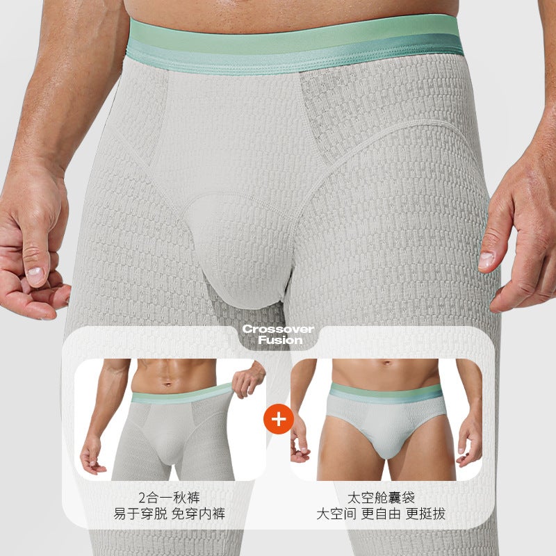 Mens Thin Thermal Pants for Autumn and Winter Black - Image 4