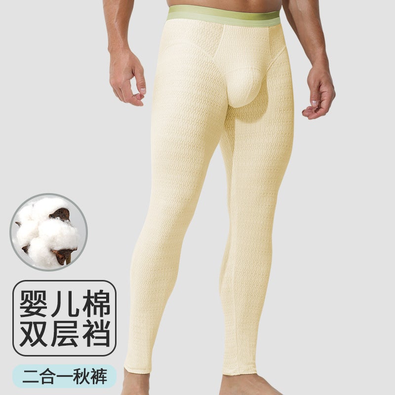 Mens Thin Thermal Pants for Autumn and Winter Black - Image 2
