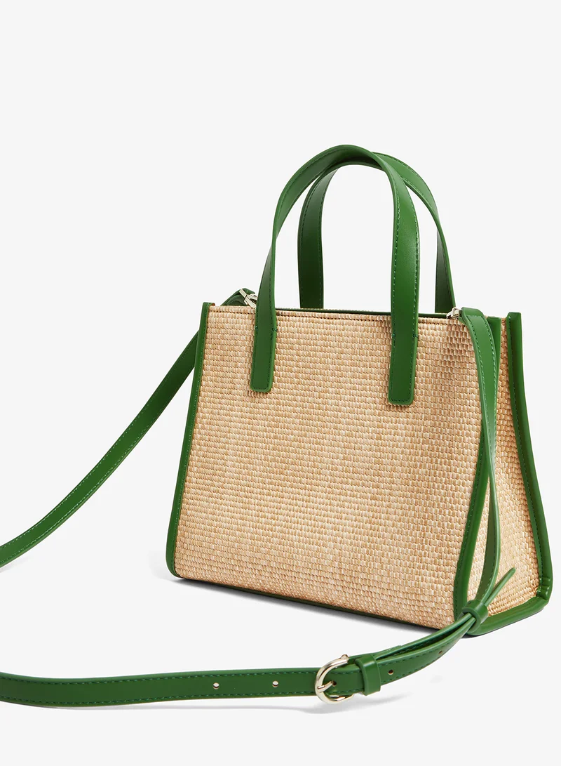 Ted Baker GREEN Paolina Faux Raffia Tote for Women | Best Price UAE