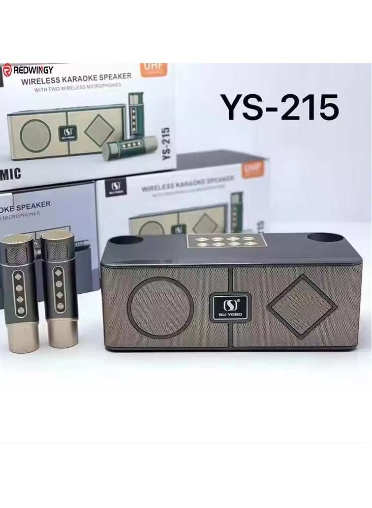 YS Karaoke Sound System Portable Karaoke Outdoor Rock Speakers Ys-215 Grey - Image 1