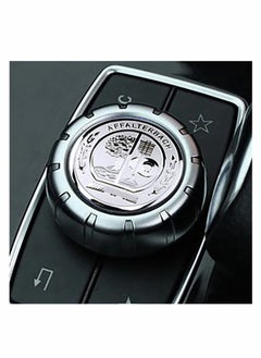 Metal Modified Center Console Multimedia Control Button Knob Trims Cover Decals Emblems Stickers for Mercedes Benz A B E GLK GLA CLA GLE ML GL Class (29mm Knob, Sliver)