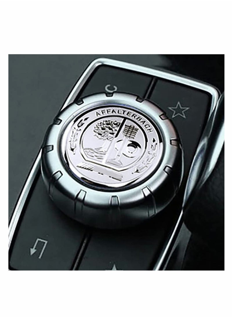 KASTWAVE - Metal Modified Center Console Multimedia Control Button Knob Trims Cover Decals Emblems Stickers for Mercedes Benz A B E GLK GLA CLA GLE ML GL Class (29mm Knob, Sliver) - Image 1