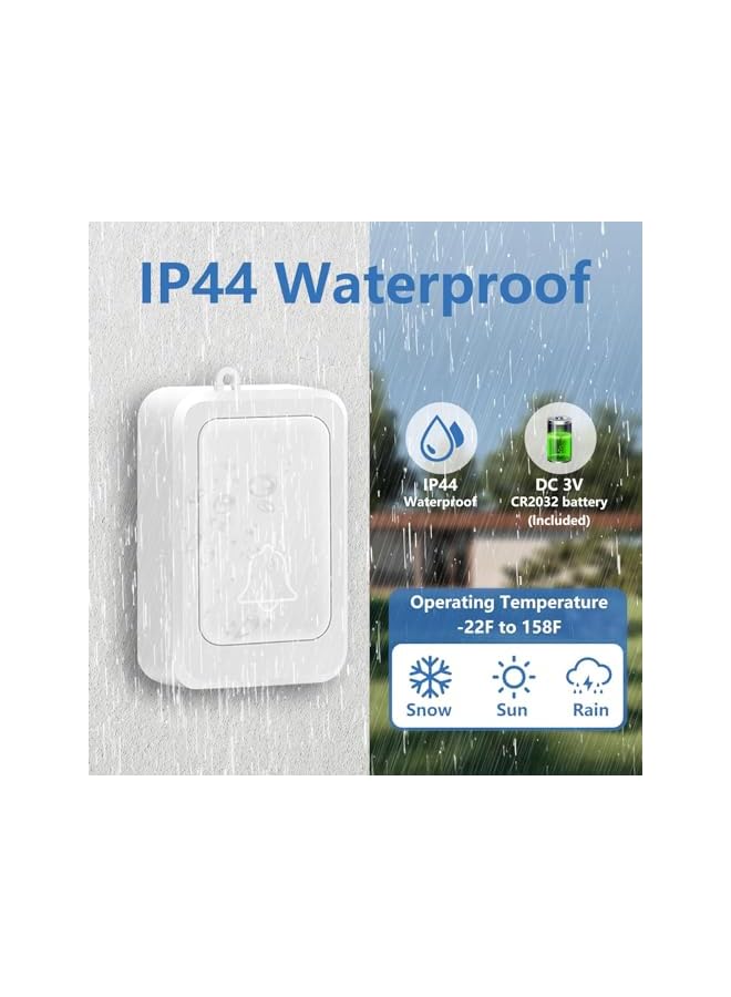 PROMASS promass Loud Flash Doorbell with 7 Colors of Bright Light and 4 Volumes, The Deaf/Hard of Hearing Favorite Music, Ring Doorbell Wireless with Sound LED Flash Door Bell for Home  - Image 5
