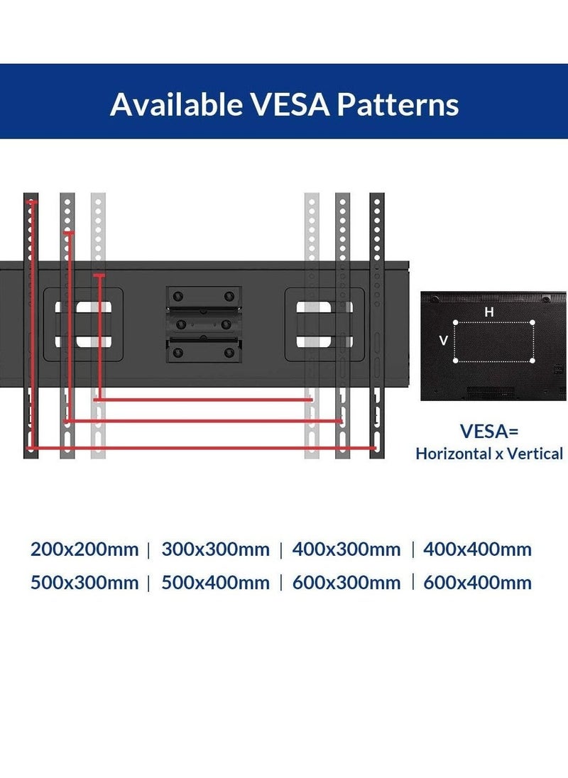 Curved Flat TV Wall Mount TV Bracket for 32-65 inch up to 132lbs VESA 600x400mm with Swivel Articulating Dual Arms, Full Motion TV Wall Mount  - Image 5