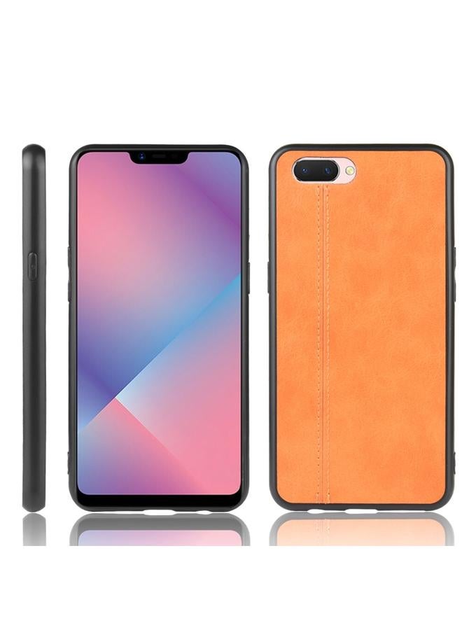 S-TOP Case For Oppo A12e Shockproof Sewing Cow Pattern Skin PC + PU + TPU Case - Image 1