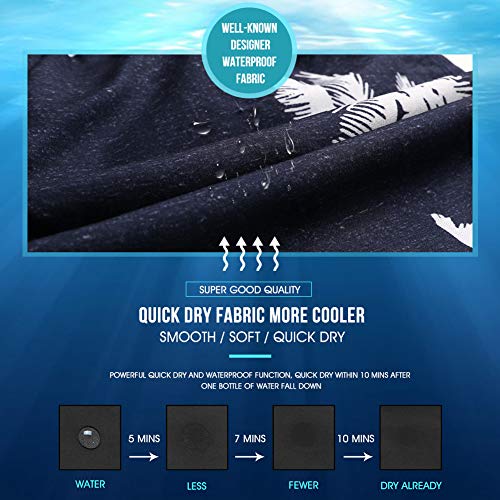maamgic Mens Swim Trunks Quick Dry Swim Shorts with Mesh Lining Funny Swimwear Bathing Suits 7inch Bird Black X-Large - Image 5