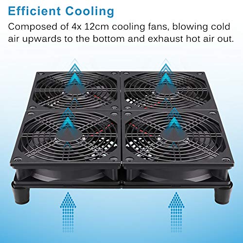 GDSTIME Rounter TV Box Cooling Fan with Speed Control, 182CFM Big Airflow Cooling for ASUS GT/RT-AC5300, Router TV Box Cooling Frame - Image 3