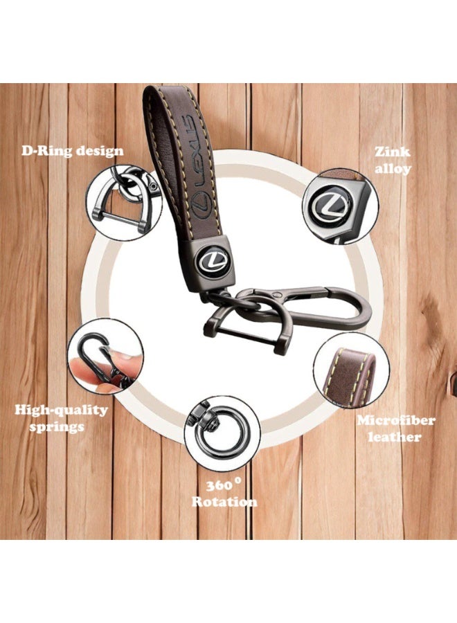 ACLIX Carabiner Keychain, Universal Heavy Duty Woven Handmade Leather Key Chain for Men and Women - Image 2