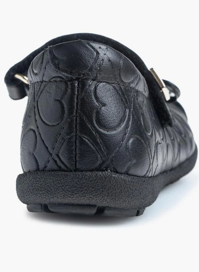 Pablosky Girls Quilted Leather Mary Jane School Shoes