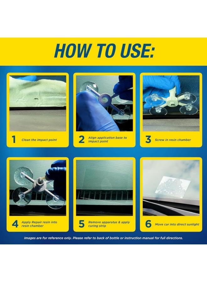 Rain-X 600001 Windshield Repair Kit - Quick And Easy Durable Resin Based Kit for Chips and Cracks, Good For Round Damage Below 1" In Diameter And Cracks Smaller Than 12" In Length, BLUE,YELLOW - Image 4