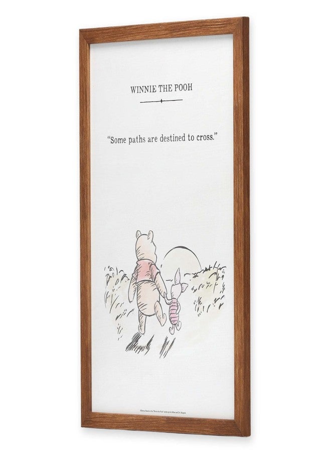 Open Road Brands Disney Winnie the Pooh Paths Destined to Cross Framed Wood Wall Decor - Large Classic Winnie the Pooh Picture for Kids' Bedroom or Nursery - Image 2