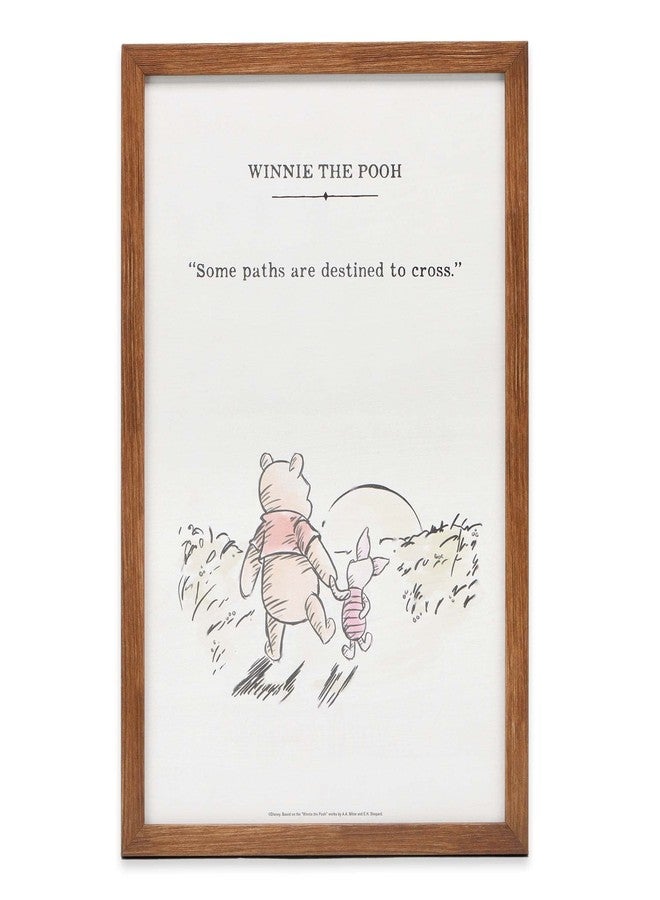 Open Road Brands Disney Winnie the Pooh Paths Destined to Cross Framed Wood Wall Decor - Large Classic Winnie the Pooh Picture for Kids' Bedroom or Nursery - Image 1