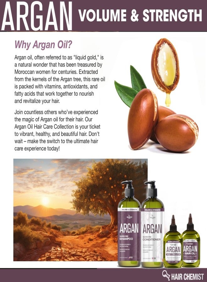 Hair Chemist زيت شعر كيميائي 99% طبيعي لزيادة الحجم والقوة - زيت الأركان 7.1 أونصة - Image 5