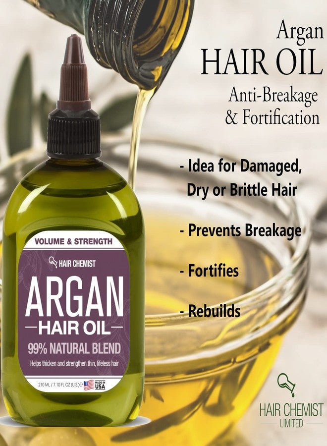 Hair Chemist زيت شعر كيميائي 99% طبيعي لزيادة الحجم والقوة - زيت الأركان 7.1 أونصة - Image 3