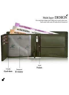 HORNBULL HORNBULL Miller Wallet for Men | Stylist Mens Wallet with RFID Blocking | Wallet Men Genuine Leather Olive Nappa | Gift for Men  - Image 5