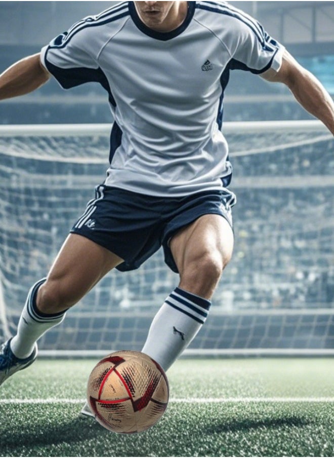 AHAKAC Football World Cup Final Match Football Replica Heat Bonded Football Adult Training Football  - Image 2