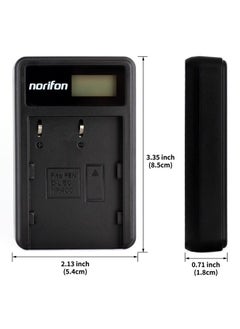 Norifon NP-400 LCD USB Charger for Konica Minolta a Sweet Digital, a-5 Digital, a-7 Digital, DiMAGE A2, Dynax 5D, Dynax 7D, Maxxum 5D, Maxxum 7D Camera and More 