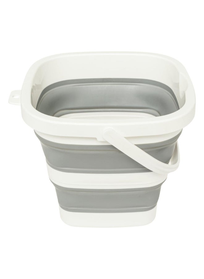 Five Simply Smart High Quality Collapsible Bucket White and Grey 5 L 202499 - Image 1