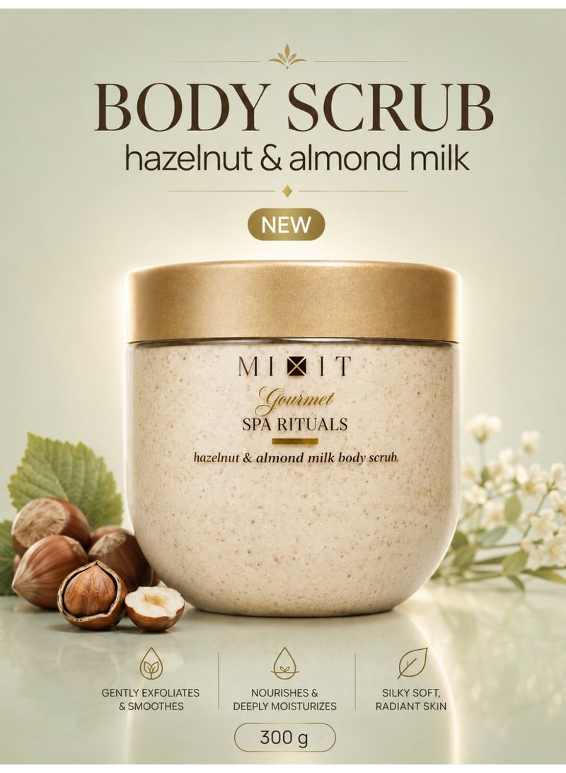 MIXIT Spa Rituals Gourmet Hazelnut & Almond Milk Body Scrub, Exfoliating & Smoothing, 300g - Image 4