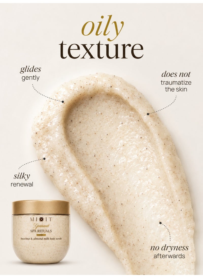 MIXIT Spa Rituals Gourmet Hazelnut & Almond Milk Body Scrub, Exfoliating & Smoothing, 300g - Image 2