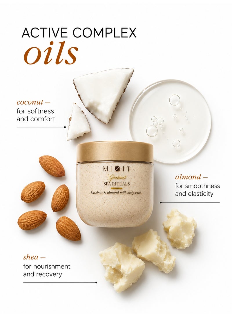 MIXIT Spa Rituals Gourmet Hazelnut & Almond Milk Body Scrub, Exfoliating & Smoothing, 300g - Image 5
