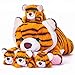 EARTHSOUND Tiger Mom and Baby Stuffed Animal Mommy Plush Toy16Cute Small Mama Soft Toys with Mini Little BabiesFamily Set Gifts for Kid - Image 2