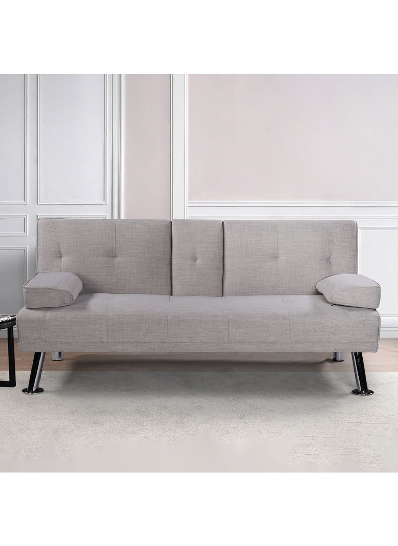 Home Box Linda 3-Seater Fabric Sofa Bed with 2 Cupholders 78 x 78 x 168 cm  - Image 1