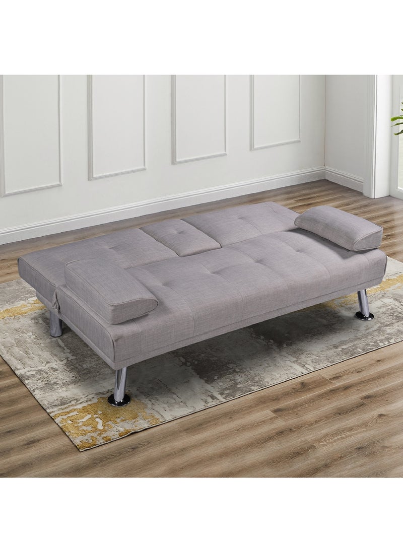 Home Box Linda 3-Seater Fabric Sofa Bed with 2 Cupholders 78 x 78 x 168 cm  - Image 5