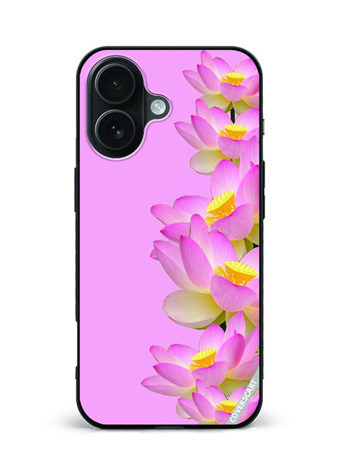 COVERSCART Protective Case Cover For Apple iPhone 16 Pink Flowers Design Pink