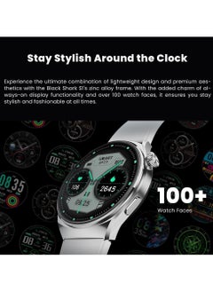 BLACK SHARK Black Shark S1 Smart Watch 1.43'' AMOLED Screen, 10 Days Battery Life, IP68 Waterproof, Health Monitoring, Wireless Charging – Silver  - Image 2