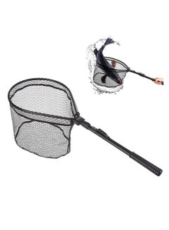 KASTWAVE Fishing Spinning Landing Net, ELECDON Portable Folding Wading Net  One Hand Foldable & Telescopic Easy Clean Rubber Mesh Frame Handle Tangle  Proof Net, Durable Material Mesh, Safe Fish, 1 Pack UAE