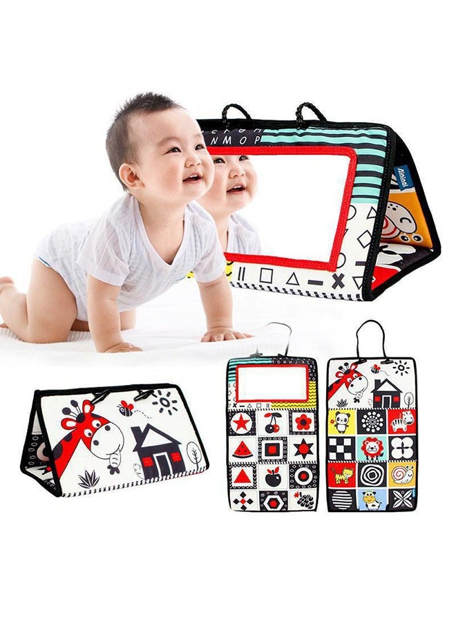 Baby Toys 0-6 Months Boys,Infant Mirror Toys with Cloth Books &Teethers High Contrast Newborn Sensory Montessori Toys for Newborn Girls Development Mat  - Image 3