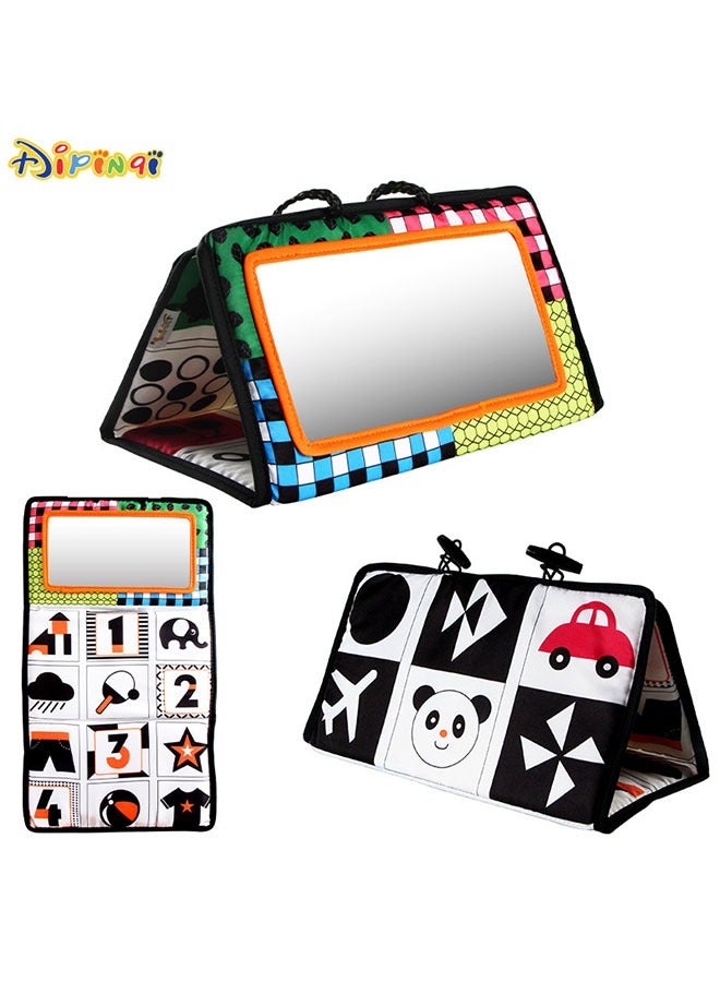 Baby Toys 0-6 Months Boys,Infant Mirror Toys with Cloth Books &Teethers High Contrast Newborn Sensory Montessori Toys for Newborn Girls Development Mat  - Image 4