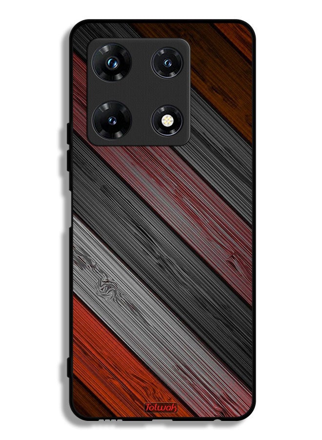 Tolwak Infinix Note 30 Pro Protective Case Cover Colored Wooden Pattern - Image 1