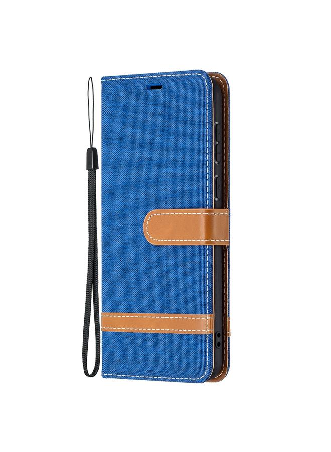 S-TOP Case For Huawei P50 Color Matching Denim Texture Horizontal Flip Leather Case with Holder & Card Slots & Wallet & Lanyard - Image 2