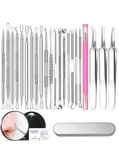 Pimple Popper Tool Kit, Professional Blackhead Remover Tools for Acne and Zit Popping Comedone Extractor 22 PCS