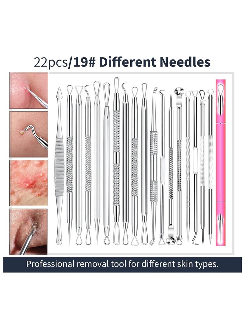 Generic - Pimple Popper Tool Kit, Professional Blackhead Remover Tools for Acne and Zit Popping Comedone Extractor 22 PCS - Image 1