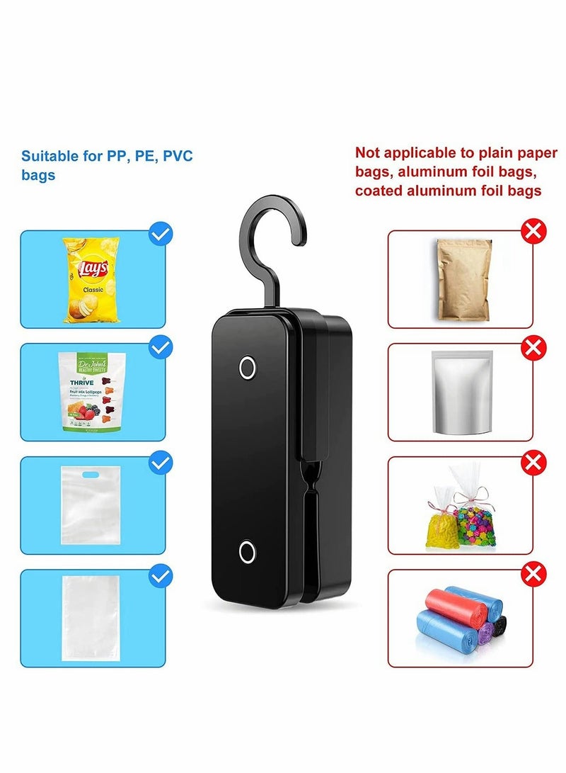 شو وو 2Pack Mini Bag Sealer, Portable Heat Vacuum Sealers Plastic Handheld Sealers, 2 in 1 Seal and Cutter Resealer for Bags Food Storage(Battery are Not Include) - Image 3