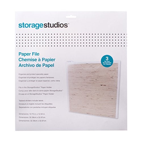 Advantus Storage Studios Paper File 3-Pack, 12.75 x 12.95 x 0.13 Inches, Clear (CH92602) - Image 5