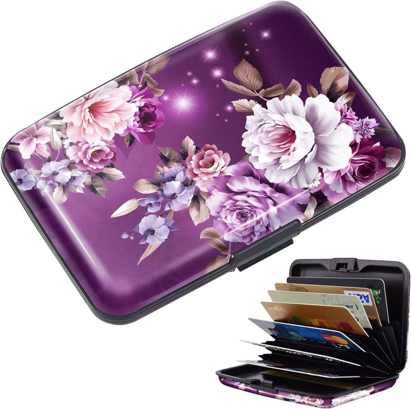 Coco Rossi Mini Credit Card Holder for Women or Men,RFID Blocking Slim Hard Card Case ID Case Travel Wallet - Image 2