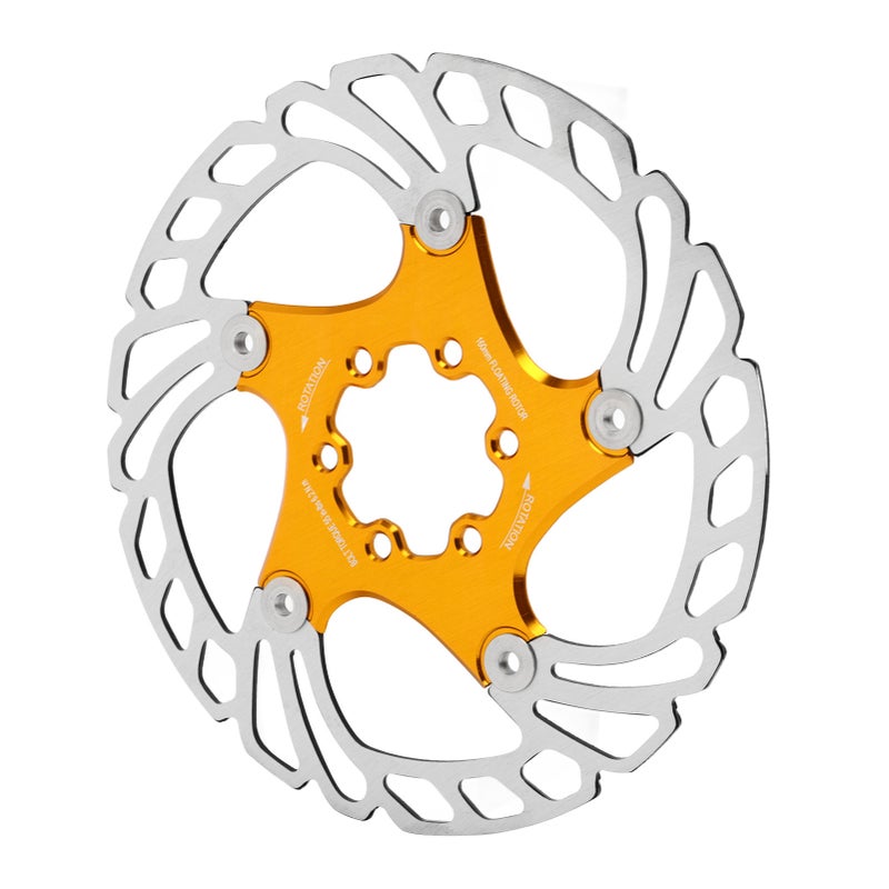 16cm Bicycle Floating Disc Brake Rotor with 6 Bolts Disc Brake Pad Rotors for Mountain Road Bike Repair Parts Gold - Image 2