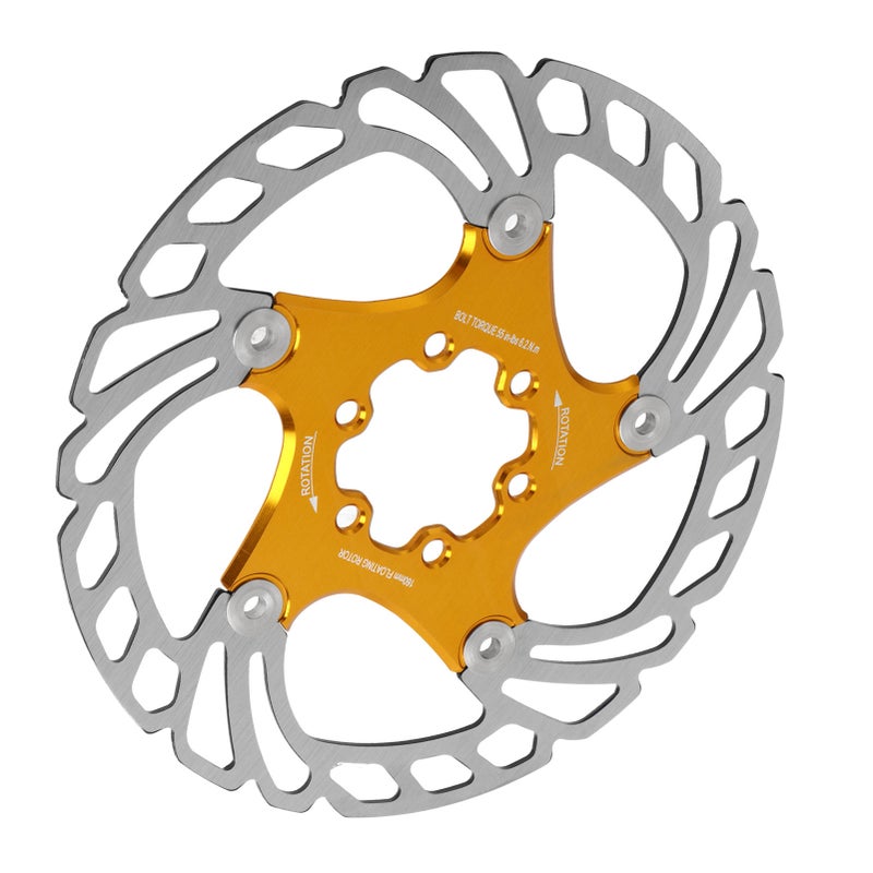 16cm Bicycle Floating Disc Brake Rotor with 6 Bolts Disc Brake Pad Rotors for Mountain Road Bike Repair Parts Gold - Image 5