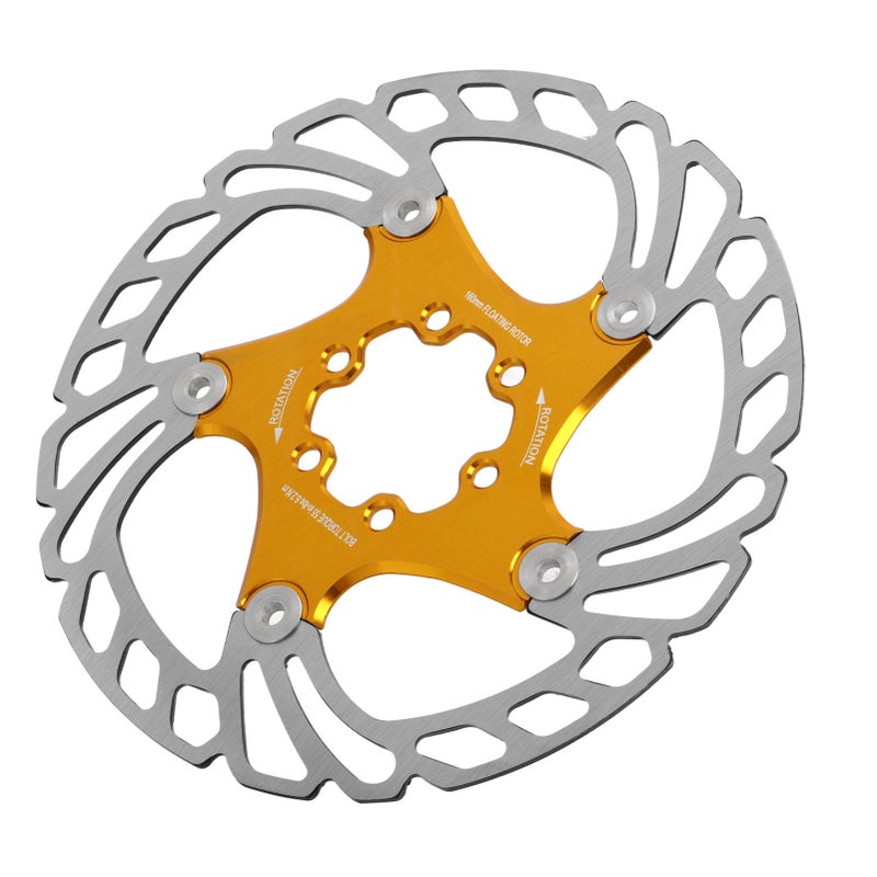 16cm Bicycle Floating Disc Brake Rotor with 6 Bolts Disc Brake Pad Rotors for Mountain Road Bike Repair Parts Gold - Image 1