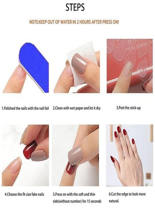 KIRA Professional Nude Fake Nails - 24 Pcs Natural Press-On Nails | Short Oval Shape | Easy to Apply | Reusable & Comfortable | Salon Look at Home (44) - Image 5